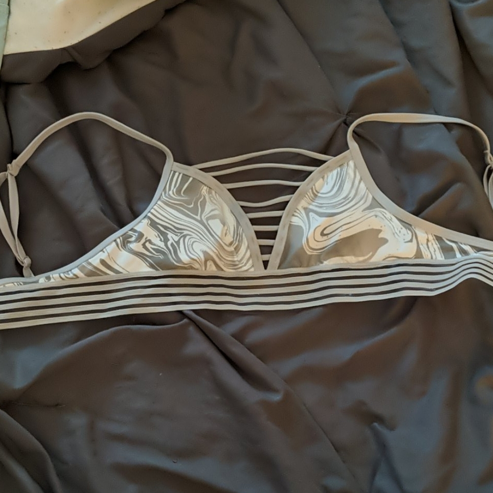 Pink sports bra